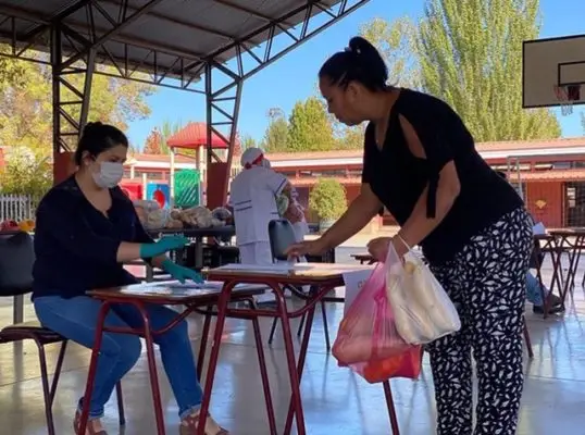 Junaeb y municipio tenino entregaron canastas a más de dos mil estudiantes