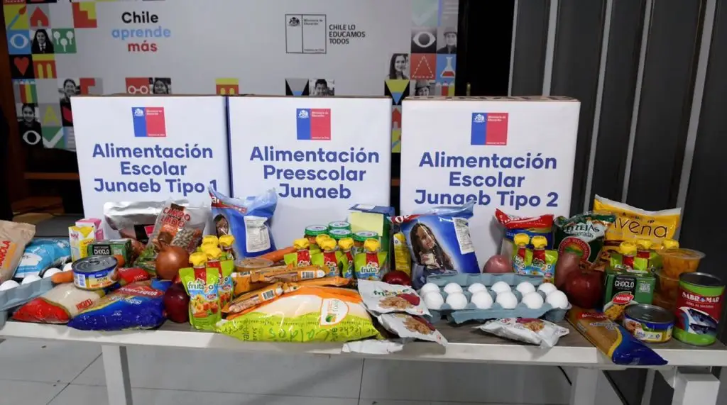 Junaeb llamó a esperar aviso de colegios para retirar canastas de alimentos