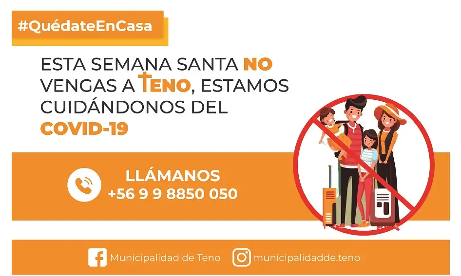 Municipalidad de Teno lanzó campaña para evitar llegada y salida de personas en Semana Santa