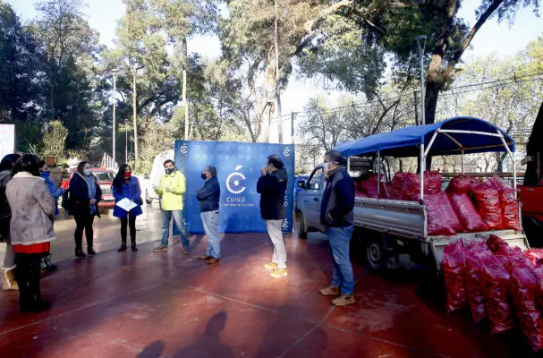 Escuela Cataluña entregó  mil 645 kilos en alimentos para cocinas solidarias de Curicó