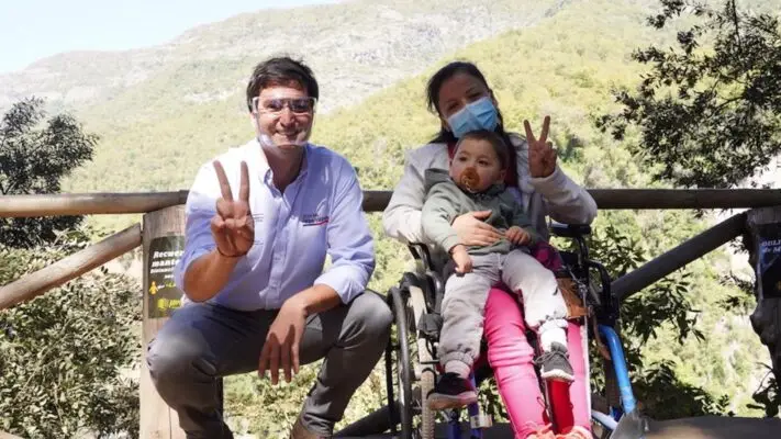 Radal Siete Tazas: Inauguran sendero para personas con discapacidad