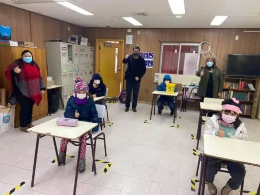 Quince escuelas públicas de Teno abrieron sus puertas para realizar clases presenciales