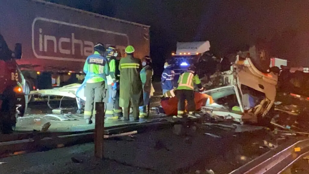 Chofer de camión falleció en accidente de tránsito en la Ruta 5 frente a San Javier