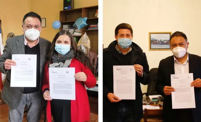 Municipio de Licantén firmó convenio de colaboración con Hualañé y Vichuquén