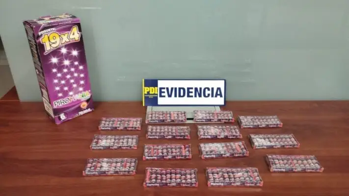 Menor de edad guardaba fuegos artificiales en su domicilio en Talca