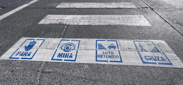 Inauguran primer paso peatonal inclusivo con pictograma en el Centro Educativo Integral de Curicó