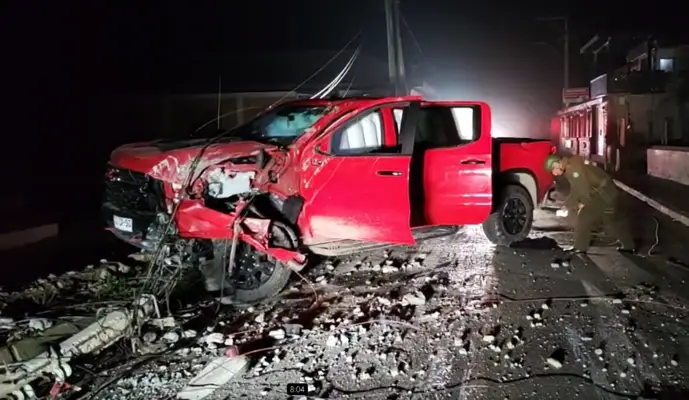 Violento accidente de tránsito dejó a oscuras a Iloca