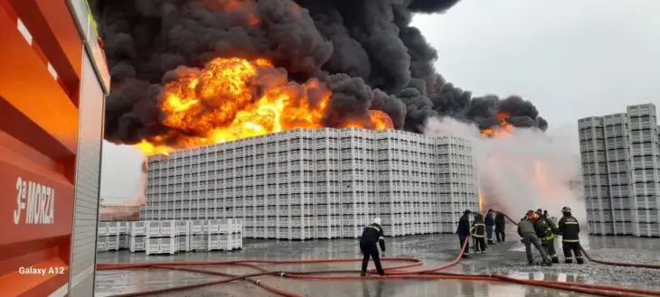 Incendio en planta Agrozzi moviliza a bomberos de la provincia de Curicó