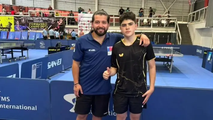 Maximiliano Cáceres calificó para la selección nacional U-15 de tenis de mesa