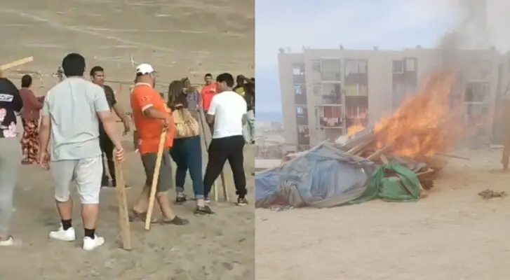 Vecinos echan con palos a migrantes que se iban a tomar terrenos en Antofagasta