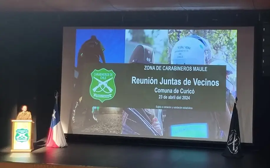 General de Carabineros presidió en Curicó reunión provincial de juntas de vecinos y alcaldes