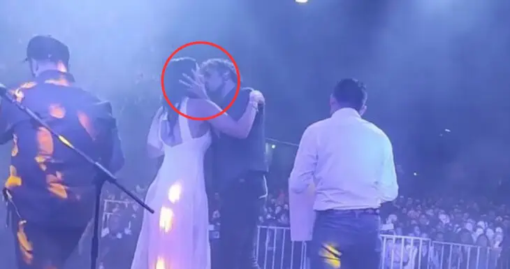 Revelan video de momento exacto en que vocalista de Glup! acosó a animadora Melina Noto