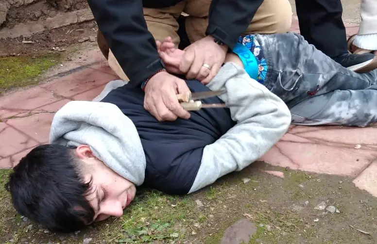 Carabineros de Curicó detuvieron a sujeto que robó dos celulares y portaba cuchillos