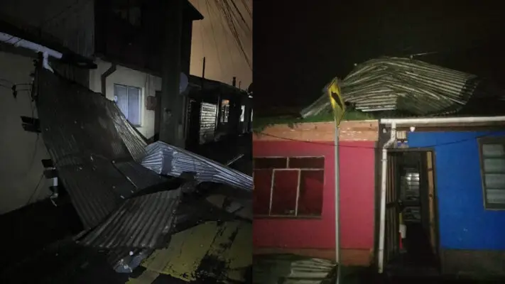Tornado provocó daños estructurales, caída de árboles y cortes de luz en Penco