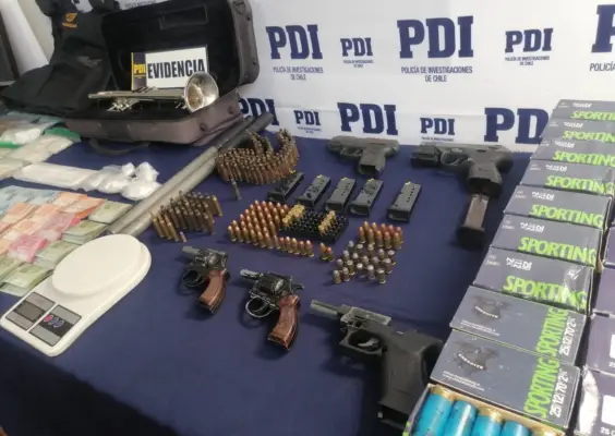 PDI de Curicó detuvo a miembros de banda armada dedicada a robos violentos y tráfico de drogas