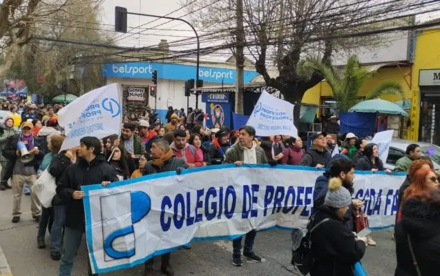 Paro de profesores en Curicó tuvo alta adhesión