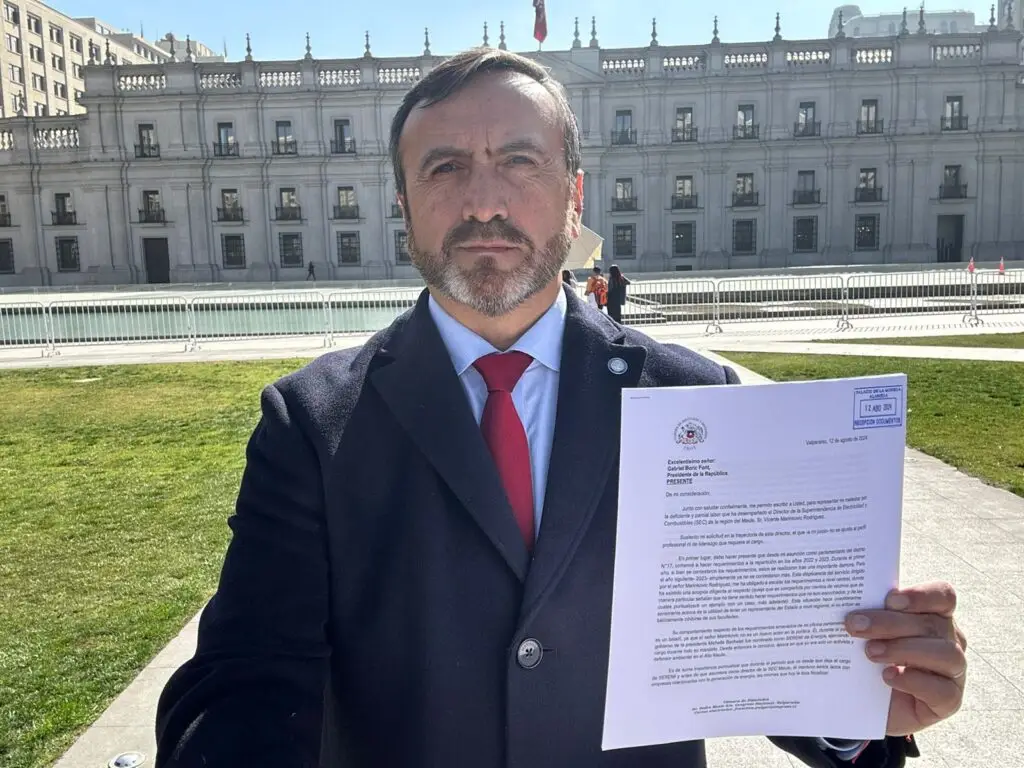 Diputado Pulgar solicita al Presidente remover al director de la SEC de Maule y acusa presuntos conflictos de interés