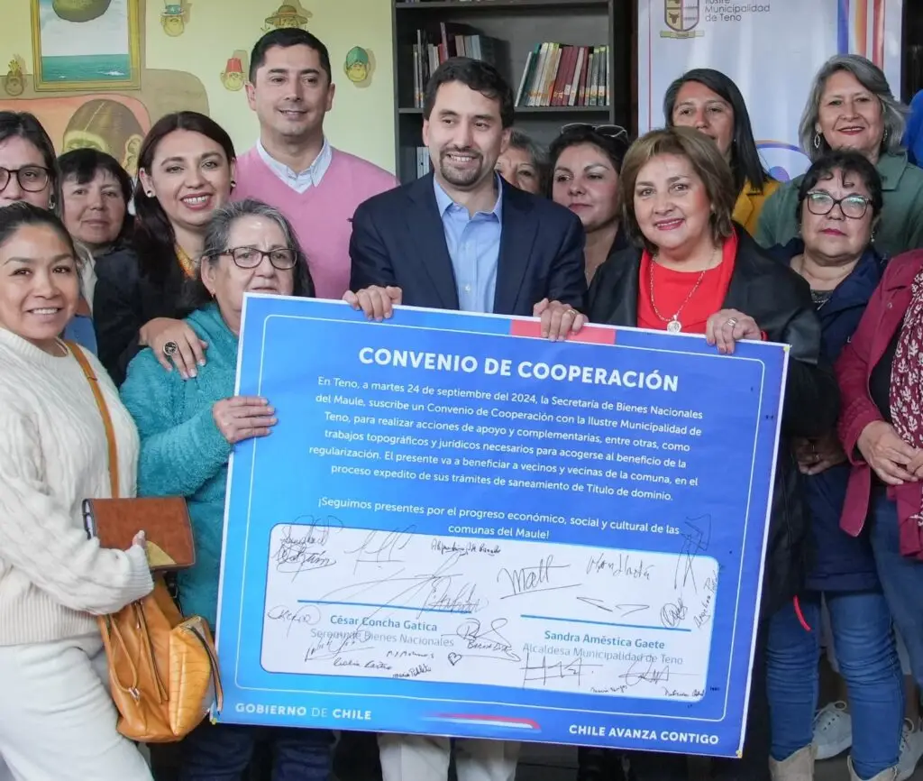 Municipio de Teno firmó convenio con Bienes Nacionales para regularizar títulos de dominio