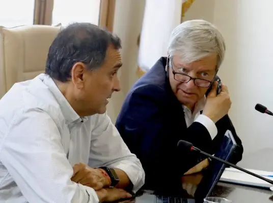 Alcalde Muñoz se reunió con George Bordachar previo al cambio de mando en el municipio de Curicó