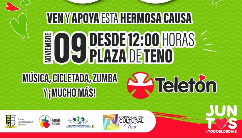 En la Plaza de Teno se realizará gran show por la Teletón este sábado