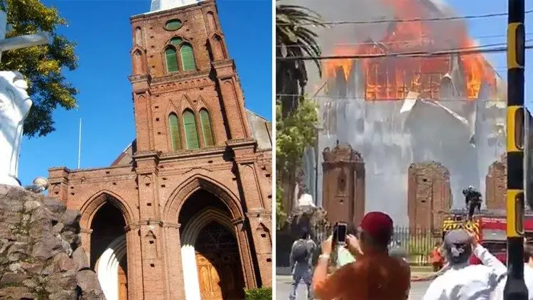 A cinco años del incendio que consumió la Iglesia San Francisco de Curicó: un recuerdo del patrimonio perdido