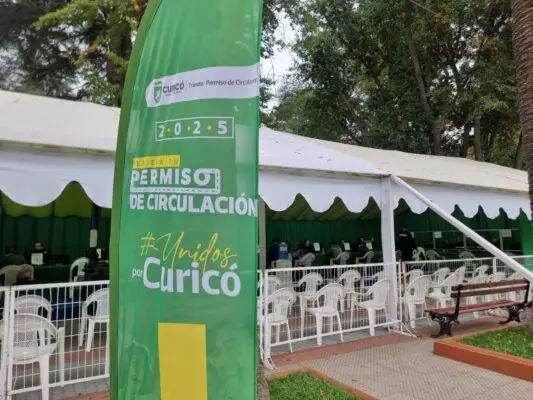Este viernes vence el plazo para el pago de permisos de circulación en plaza de armas de Curicó