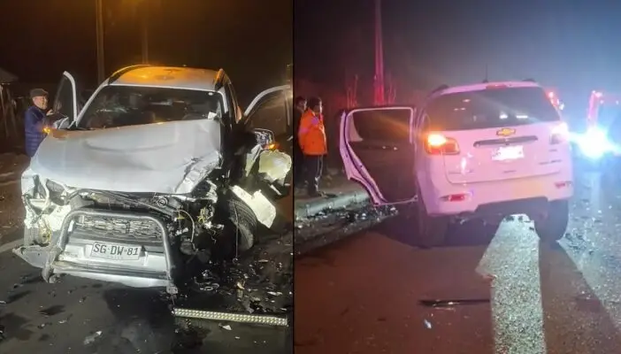 Conductor ebrio protagoniza violento choque en Teno: Al menos cinco lesionados