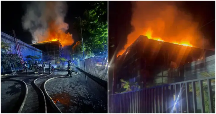 Incendio devasta instalaciones de Radio El Conquistador en Huechuraba