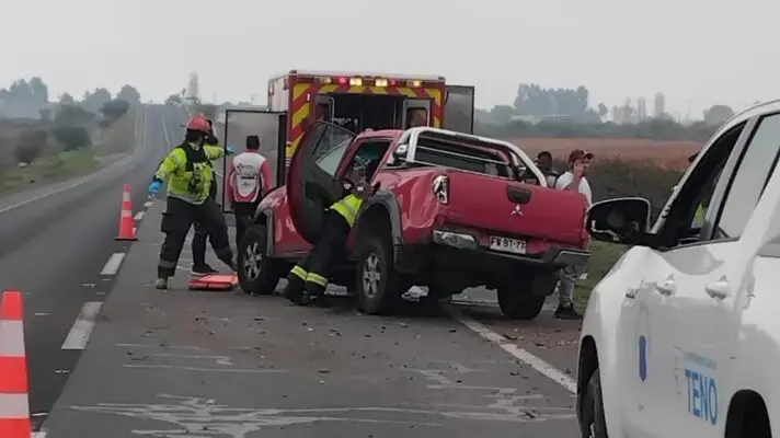 Accidente en by-pass de Teno deja tres lesionados