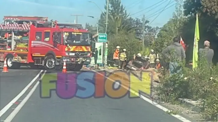 Fatal colisión en Lolol: joven conductor de automóvil muere tras impacto con camión